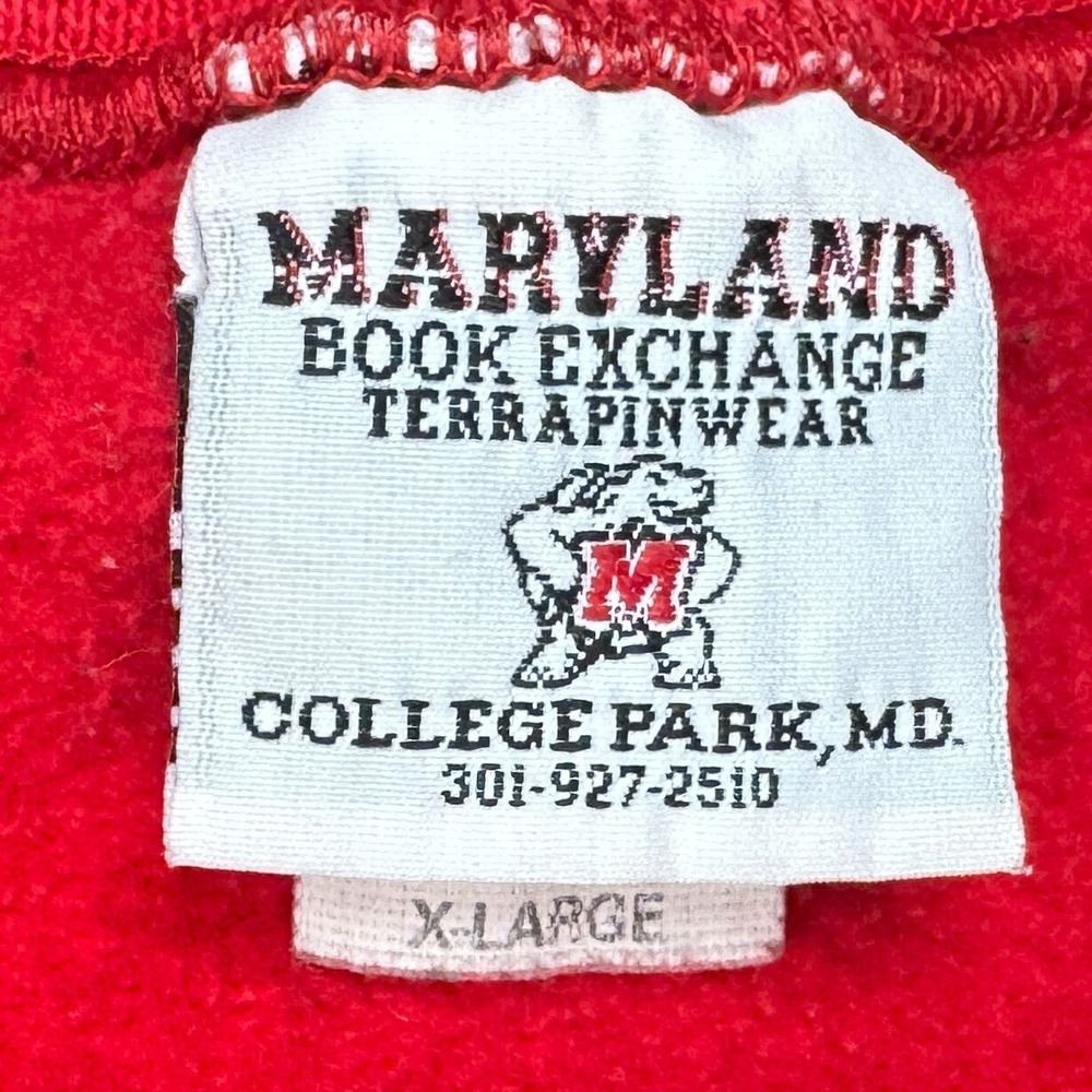 Maryland Book Exchange Terrapin Wear Vtg University of Maryland Sweatshirt XL‎ - Picture 6 of 11